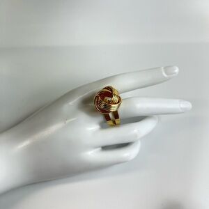 Elegant Gold-Tone Adjustable Ring